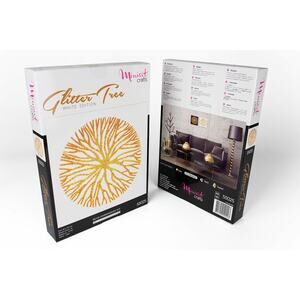 Bead Embroidery Kit Miniart Crafts 55025 Glitter Tree - White Edition Wall Art